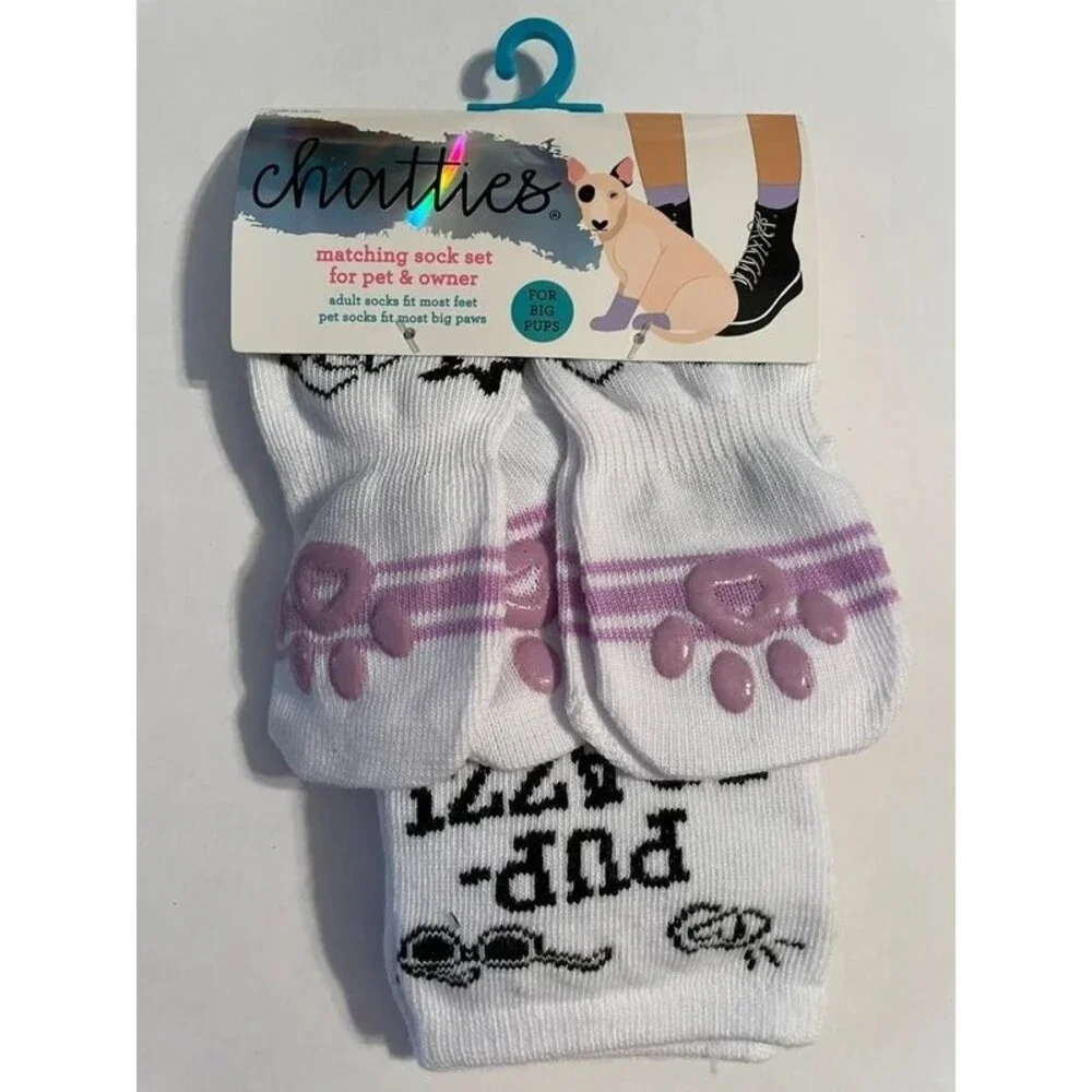 Chatties Matching Sock set for Pet & Owner Adult socks fits most Pet socks fits
